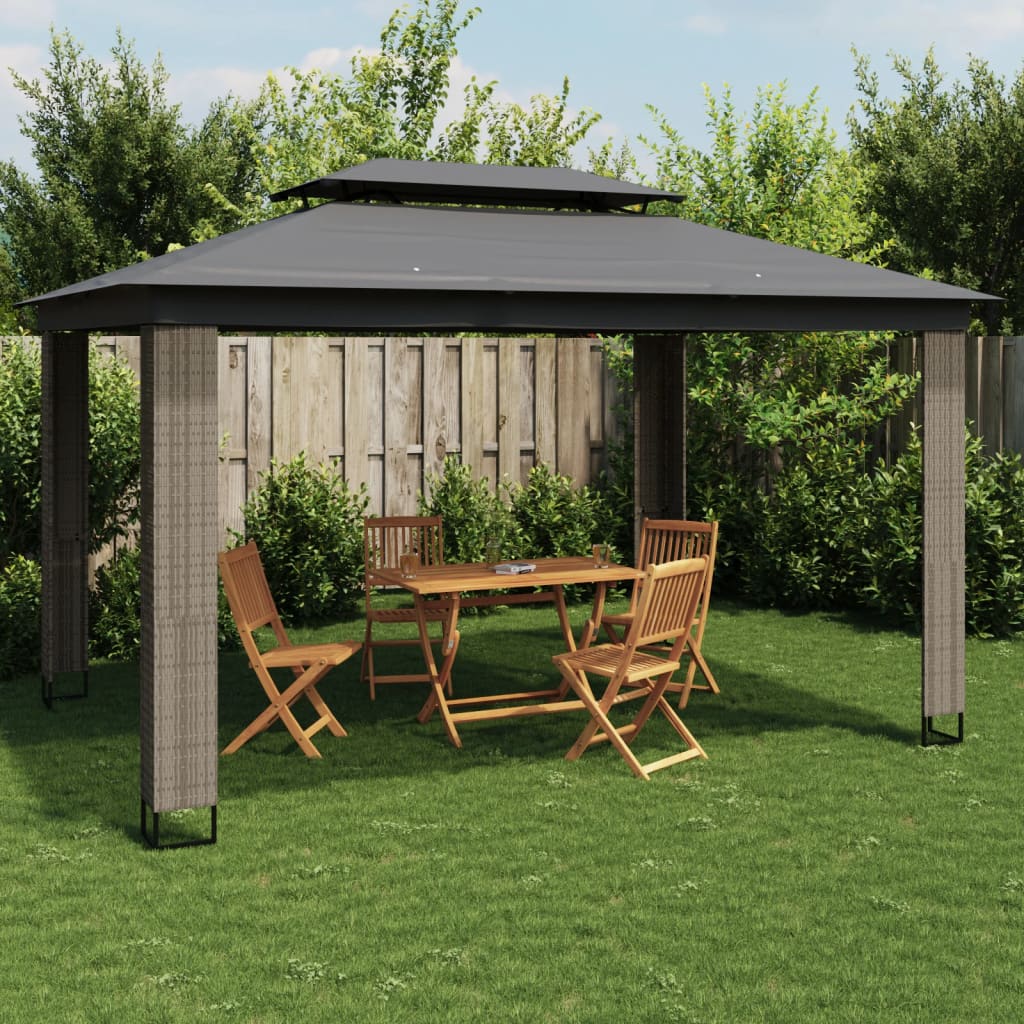 Pavillon Mit Doppeldach 2,94X2,94 M Stahl