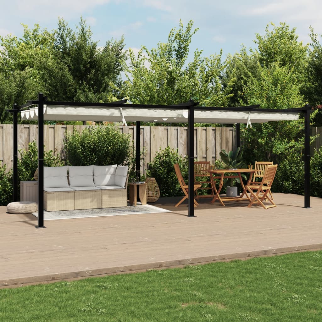 Gartenpavillon Mit Ausziehbarem Dach 3X6 M Aluminium