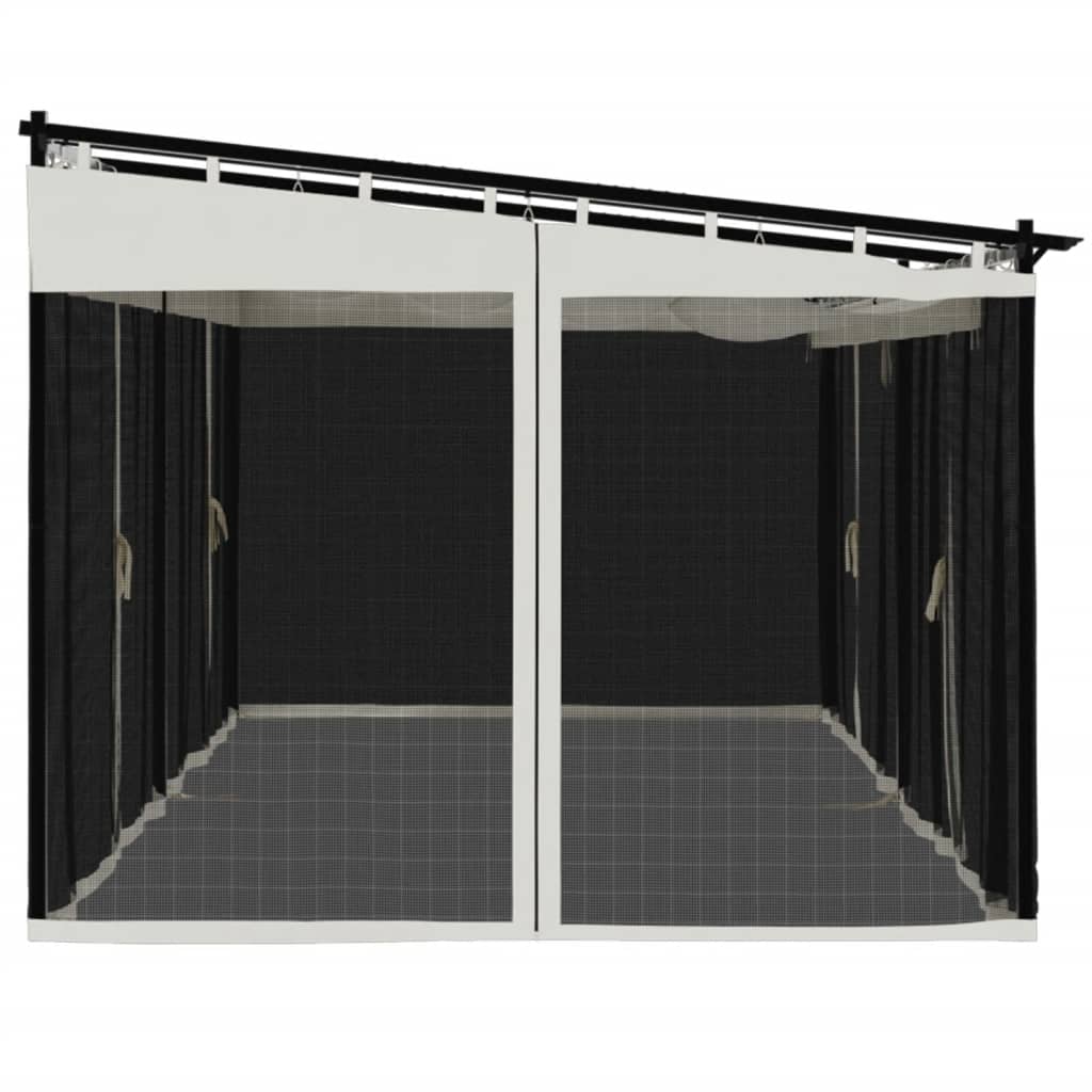 Pavillon Wänden Stahl Creme