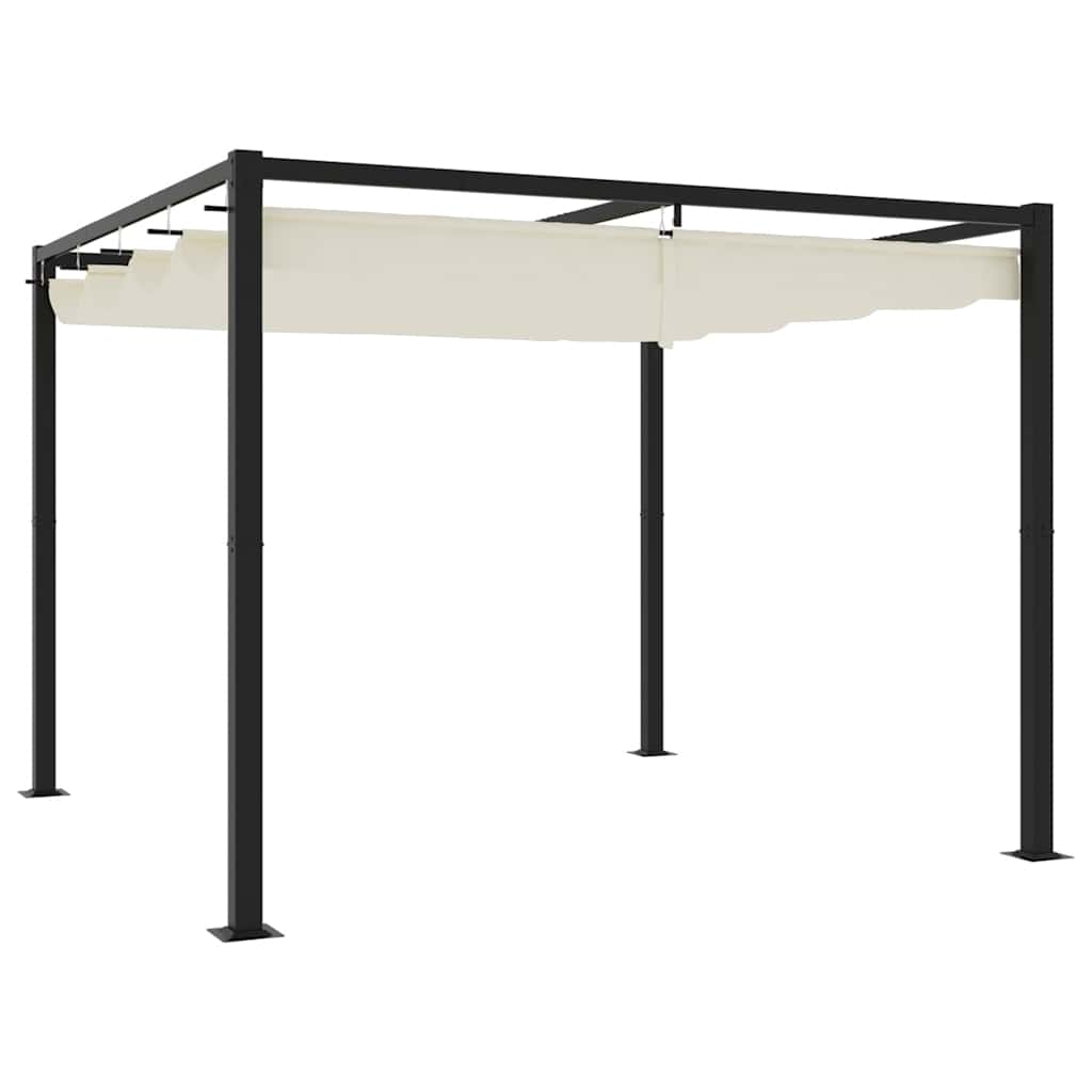 Pavillon Wänden Stahl Creme