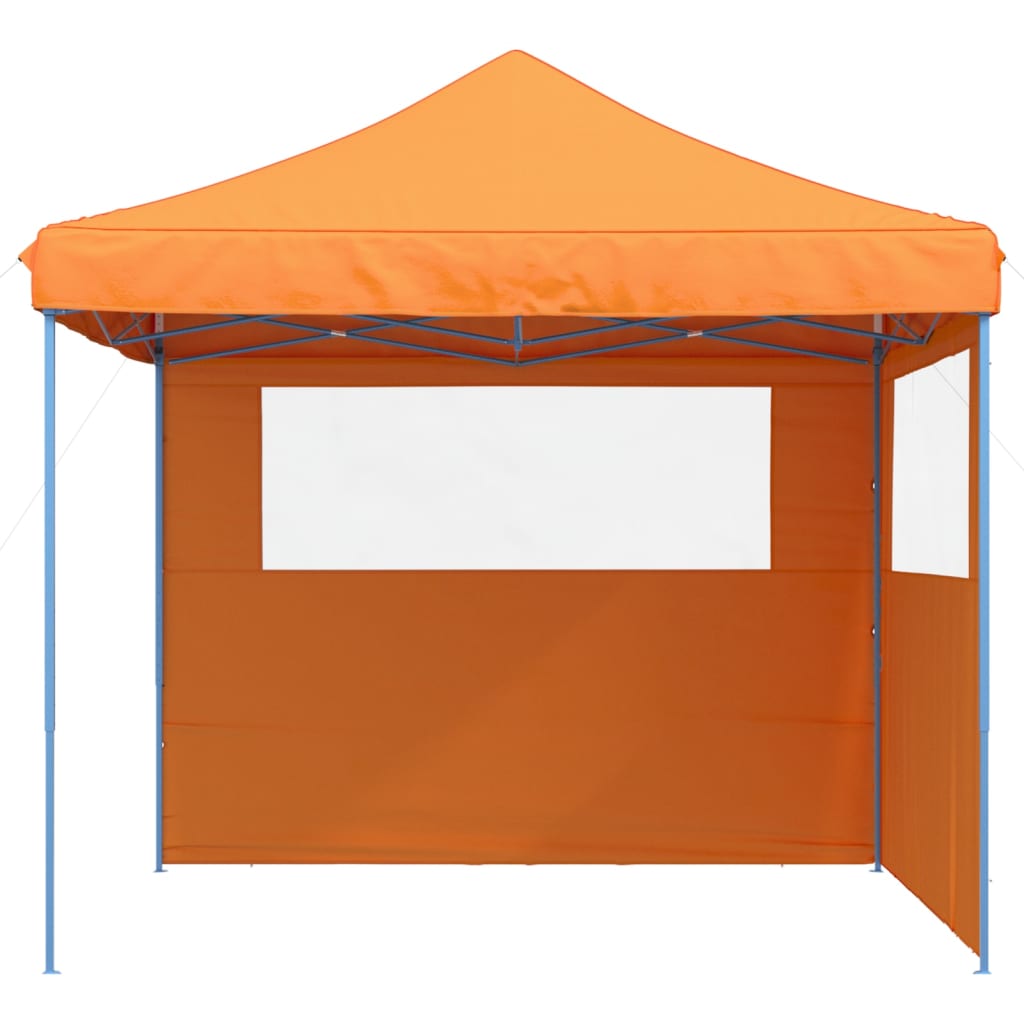 Partyzelt Faltbar Pop-Up Mit 2 Seitenteilen Orange