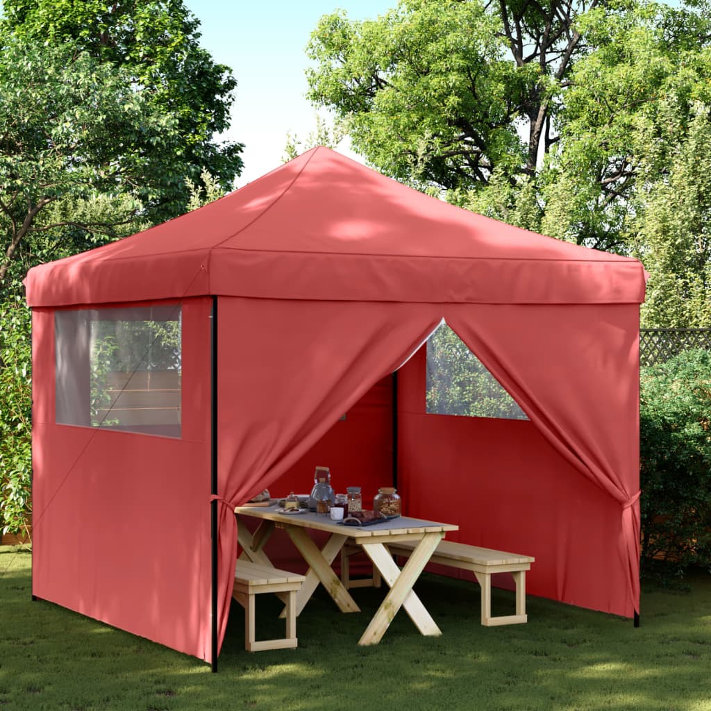 Partyzelt Faltbar Pop-Up 292X292X315 Cm Burgunderrot