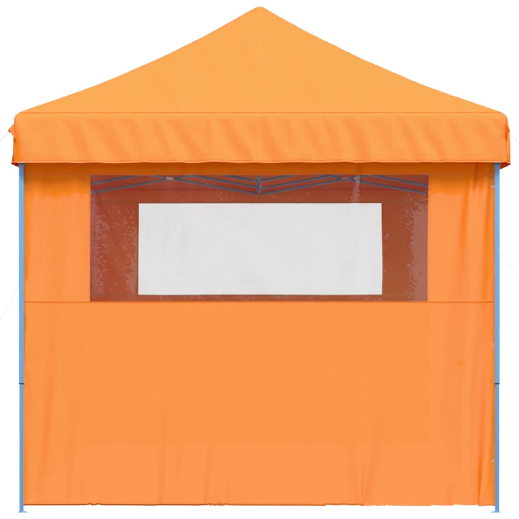 Partyzelt Faltbar Pop-Up Mit 3 Seitenteilen Orange