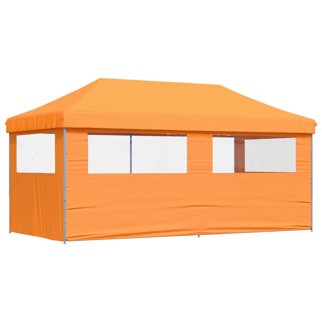 Partyzelt Faltbar Pop-Up Mit 3 Seitenteilen Orange