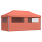 Partyzelt Faltbar Pop-Up Mit 4 Seitenteilen Terrakottarot
