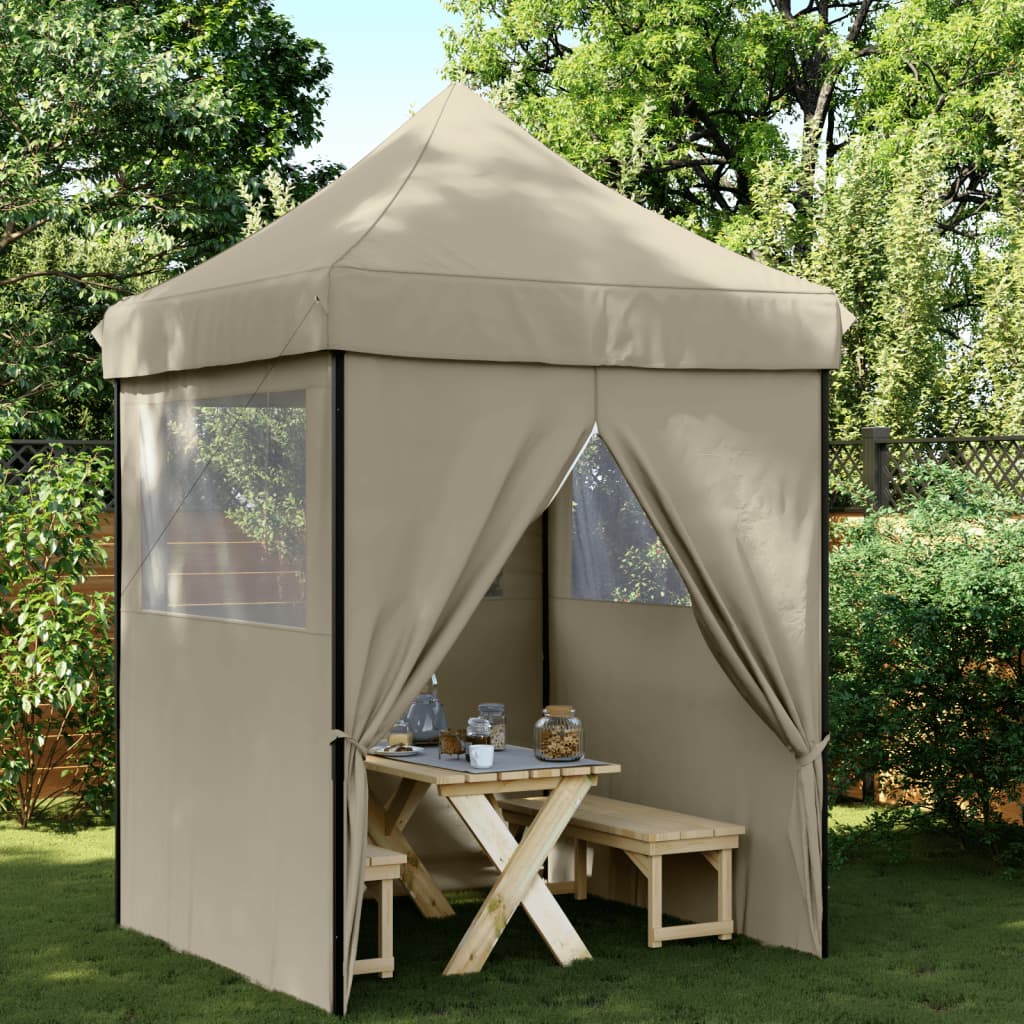 Partyzelt Faltbar Pop-Up 200X200X306 Cm Taupe