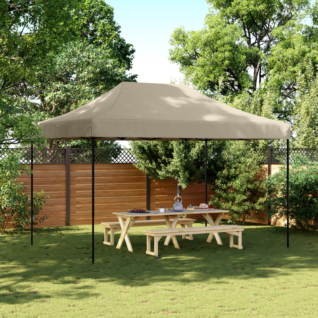 Partyzelt Faltbar Pop-Up 410X279X315 Cm Taupe
