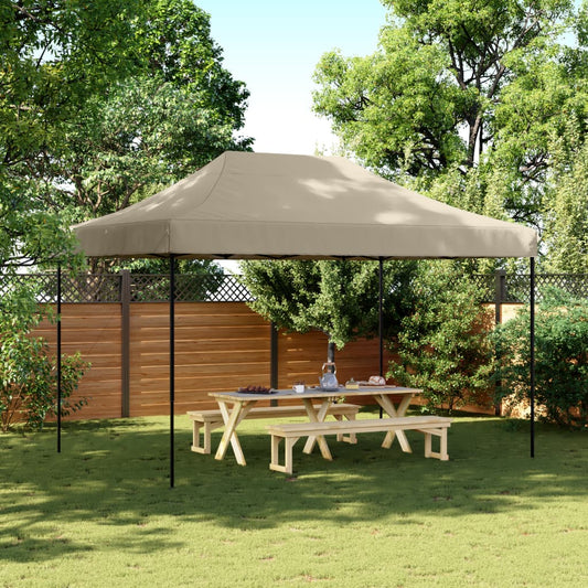 Partyzelt Faltbar Pop-Up 410X279X315 Cm Taupe