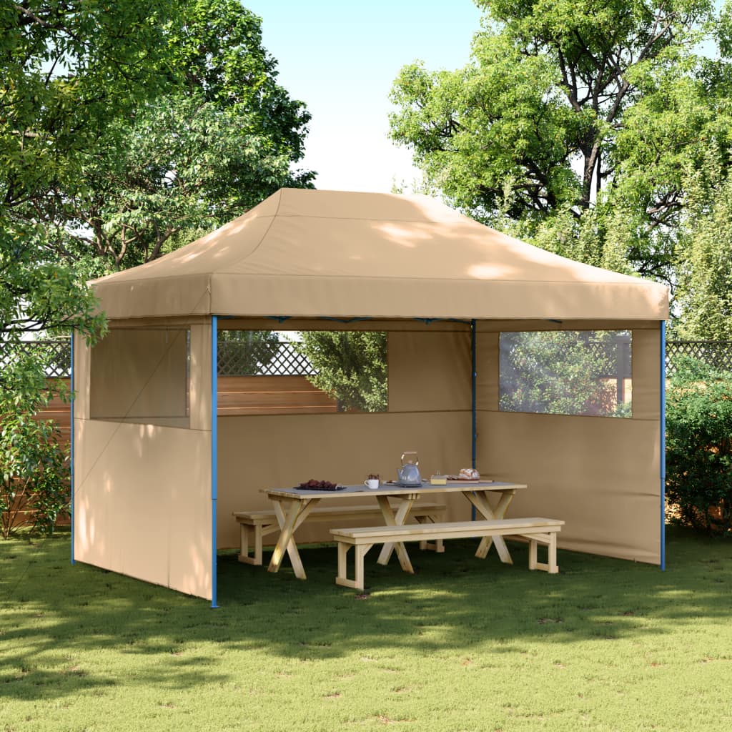 Partyzelt Faltbar Pop-Up 410X279X315 Cm Beige