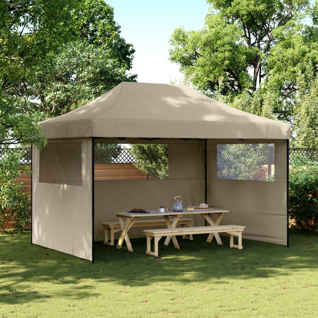 Partyzelt Faltbar Pop-Up 410X279X315 Cm Taupe