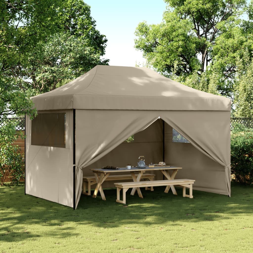 Partyzelt Faltbar Pop-Up 410X279X315 Cm Taupe