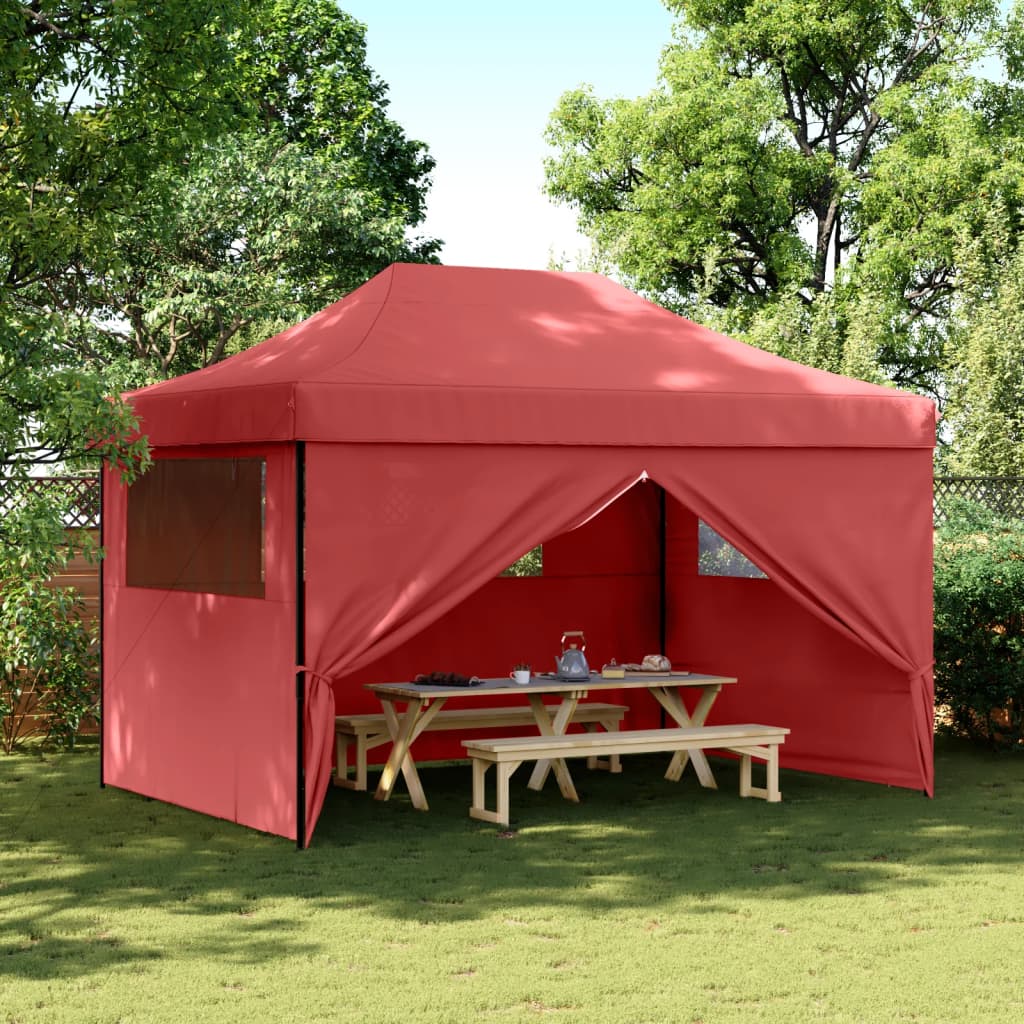 Partyzelt Faltbar Pop-Up 410X279X315 Cm Burgunderrot