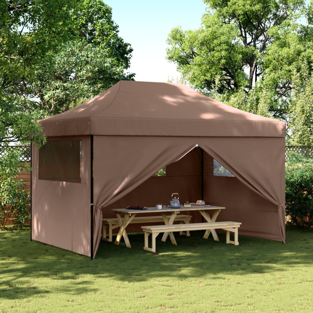 Partyzelt Faltbar Pop-Up 410X279X315 Cm Braun
