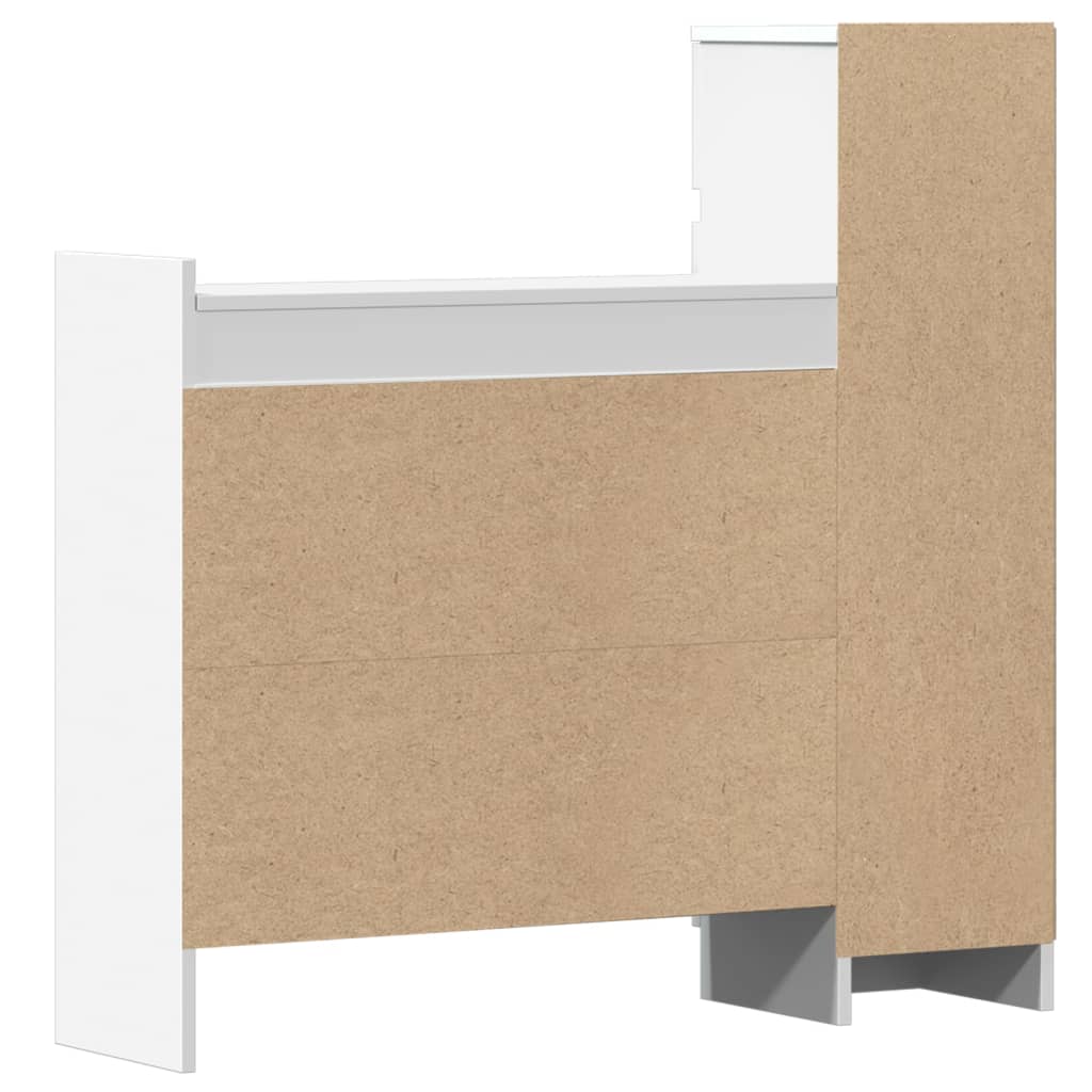 Schuhschrank 100,5X28X100 Cm Holzwerkstoff Weiß