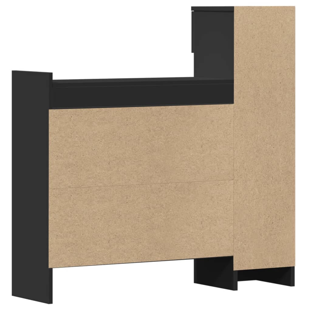 Schuhschrank 100,5X28X100 Cm Holzwerkstoff Schwarz