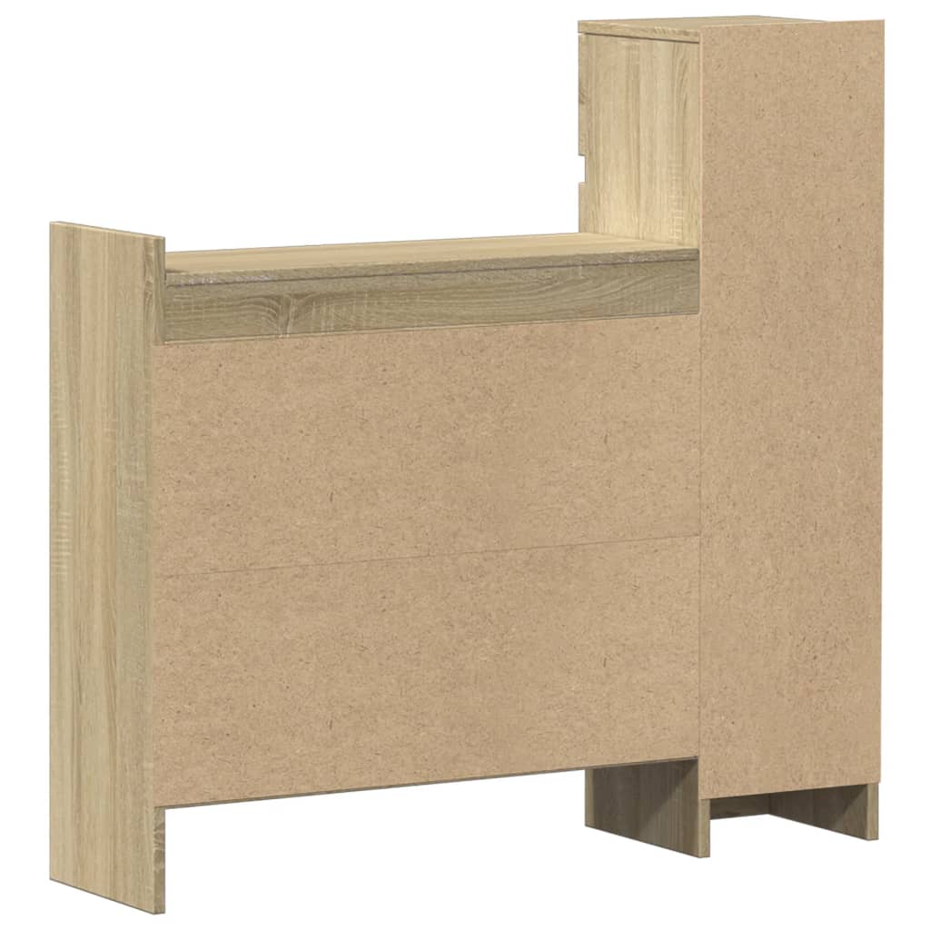 Schuhschrank Sonoma-Eiche 100,5X28X100 Cm Holzwerkstoff Sonoma Eiche
