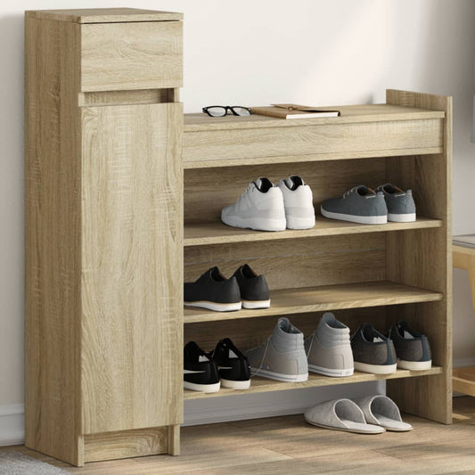 Schuhschrank Sonoma-Eiche 100,5X28X100 Cm Holzwerkstoff Sonoma Eiche
