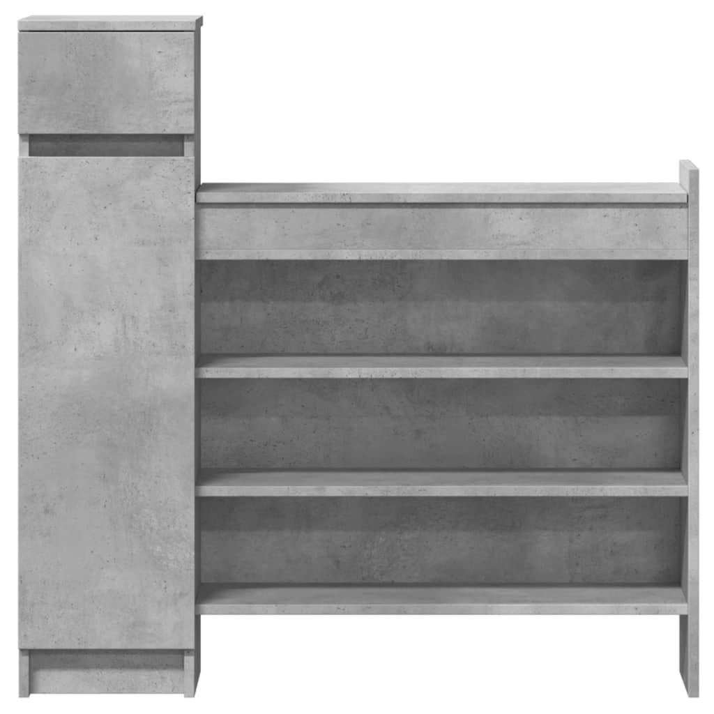 Schuhschrank 100,5X28X100 Cm Holzwerkstoff Betongrau