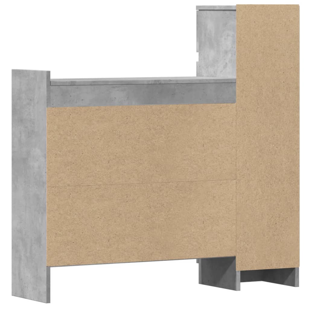 Schuhschrank 100,5X28X100 Cm Holzwerkstoff Betongrau