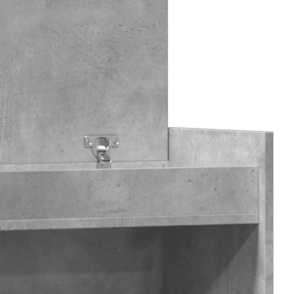 Schuhschrank 100,5X28X100 Cm Holzwerkstoff Betongrau