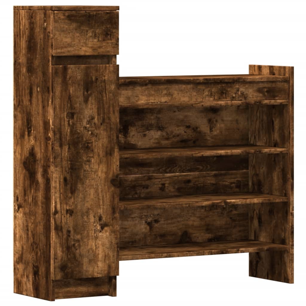 Schuhschrank 100,5X28X100 Cm Holzwerkstoff Räuchereiche