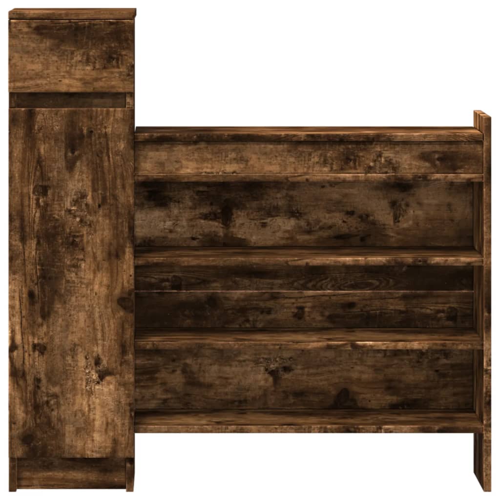 Schuhschrank 100,5X28X100 Cm Holzwerkstoff Räuchereiche