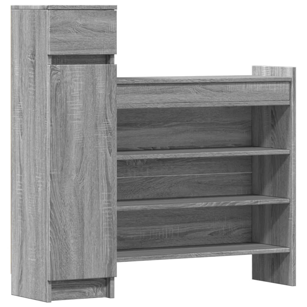 Schuhschrank 100,5X28X100 Cm Holzwerkstoff Grau Sonoma