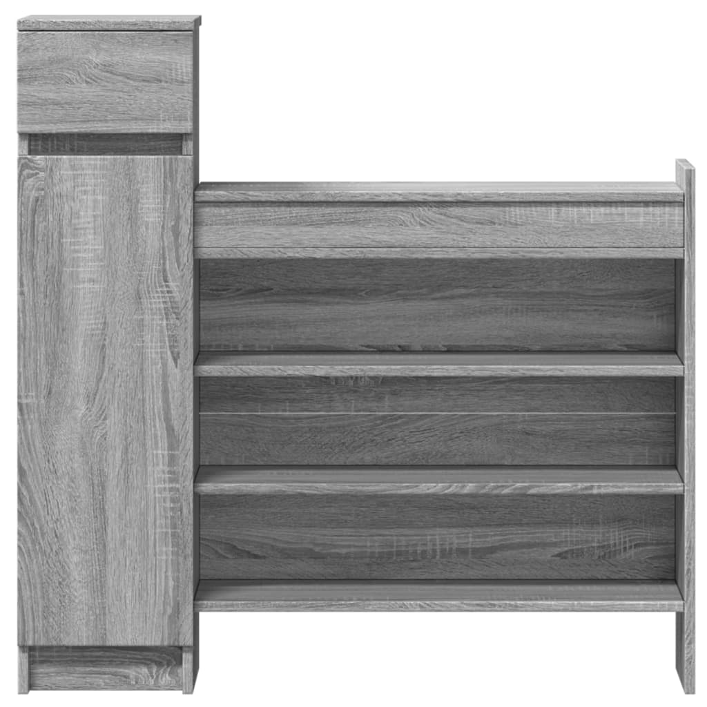 Schuhschrank 100,5X28X100 Cm Holzwerkstoff Grau Sonoma