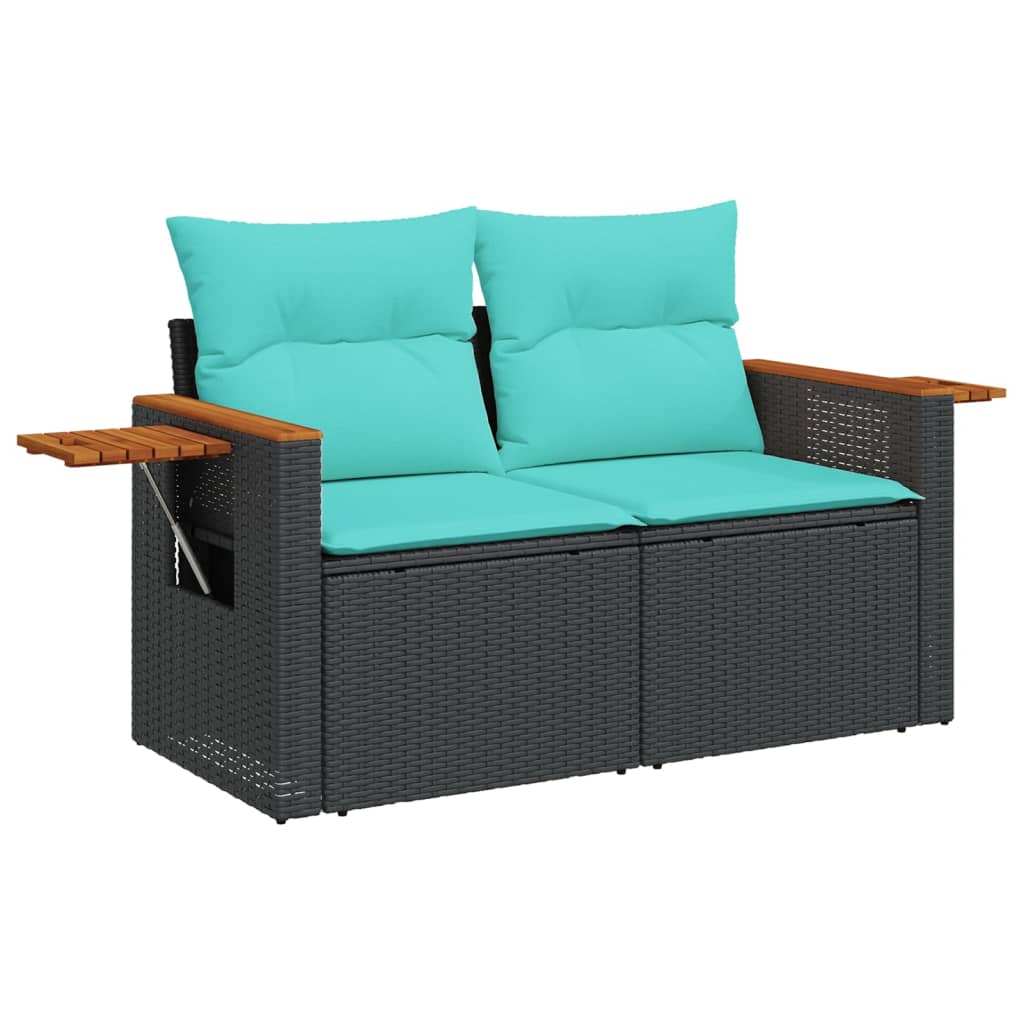 6-Tlg. Garten-Sofagarnitur Mit Kissen Poly Rattan