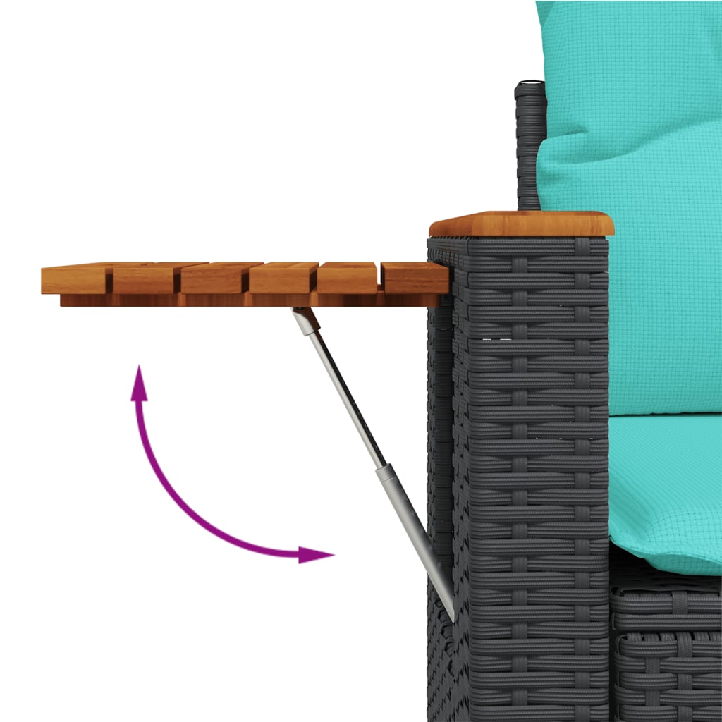 6-Tlg. Garten-Sofagarnitur Mit Kissen Poly Rattan