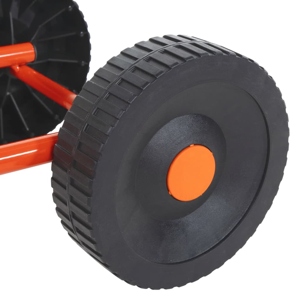 Sprinkler-Schlitten Mit Rädern Und Drehbarem Kopf Rot Stahl Dunkelbraun