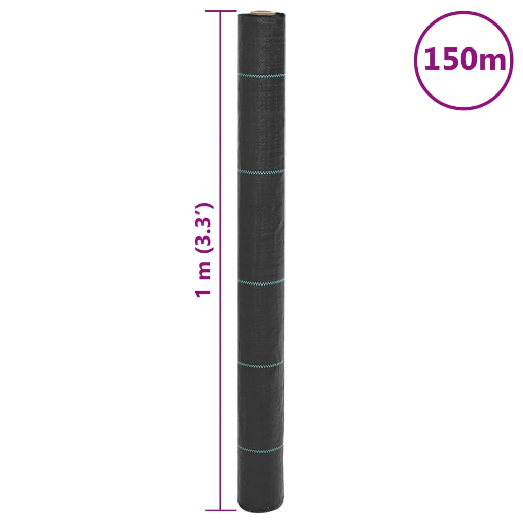 Unkrautvlies Schwarz 1X150 M Pp