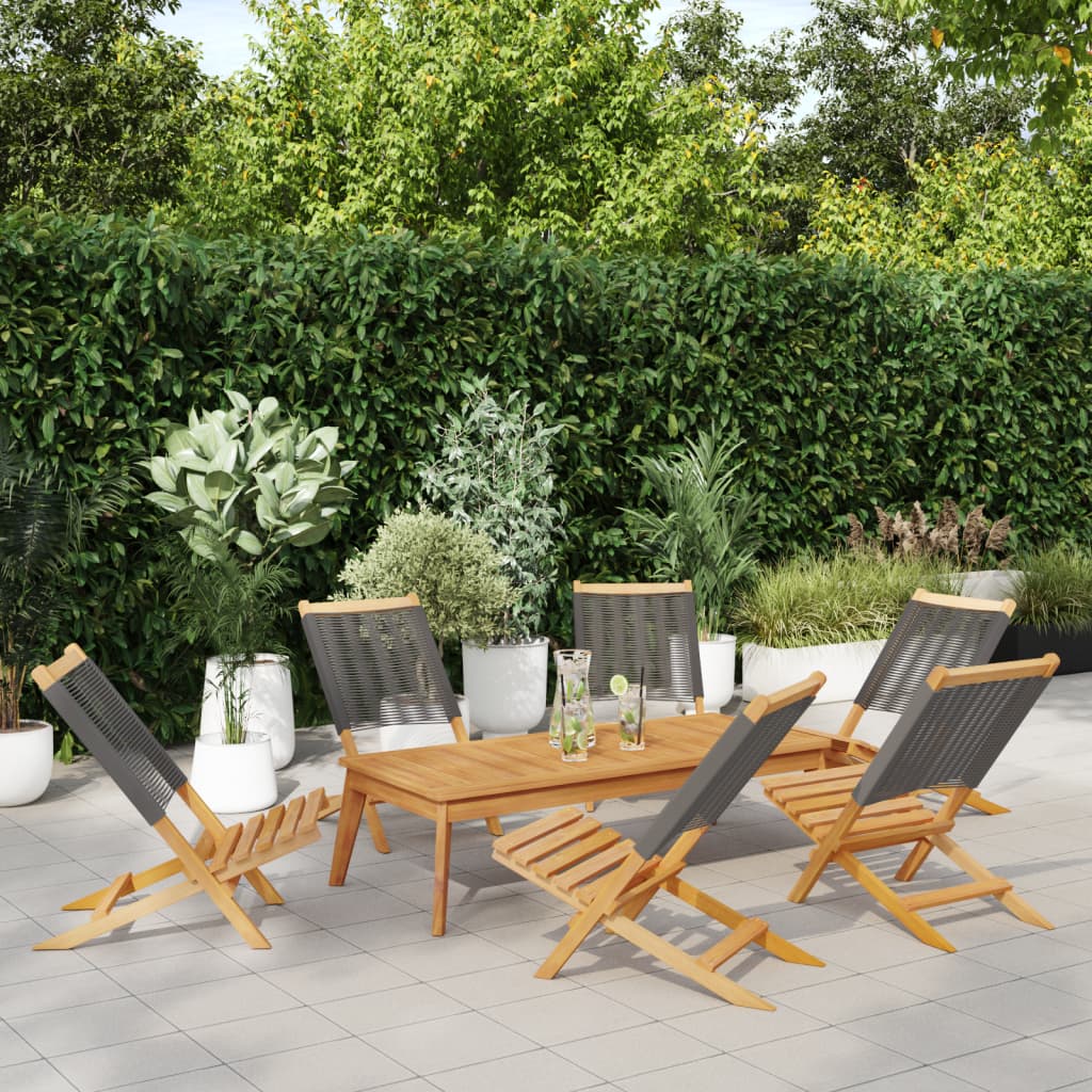 Gartenstühle 2 Stk. Massivholz Akazie Und Polypropylen