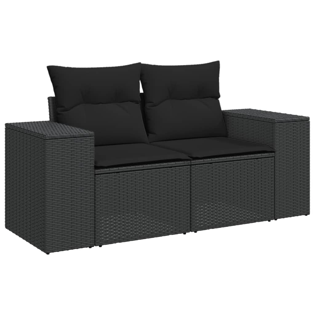 5-Tlg. Garten-Sofagarnitur Mit Kissen Poly Rattan