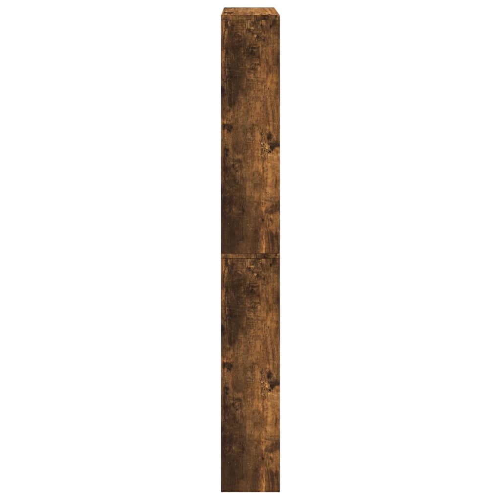 Schuhschrank Mit Spiegel 4 Fächer 63X17X134 Cm Räuchereiche