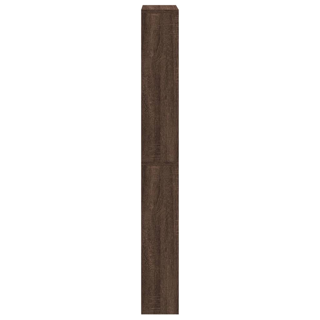 Schuhschrank Mit Spiegel 4 Fächer Braun Eiche-Optik 63X17X134Cm Braune Eiche