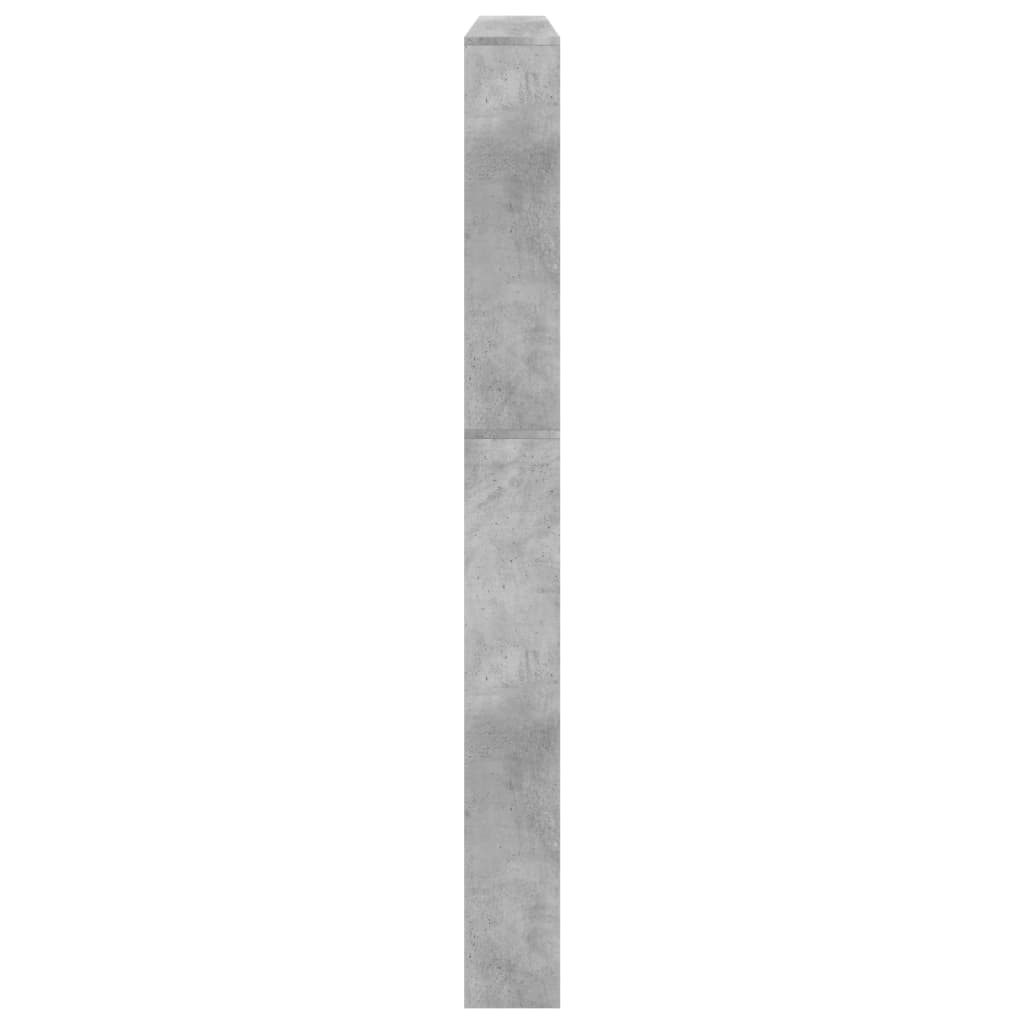 Schuhschrank Mit Spiegel 5 Fächer 63X17X169,5 Cm Betongrau
