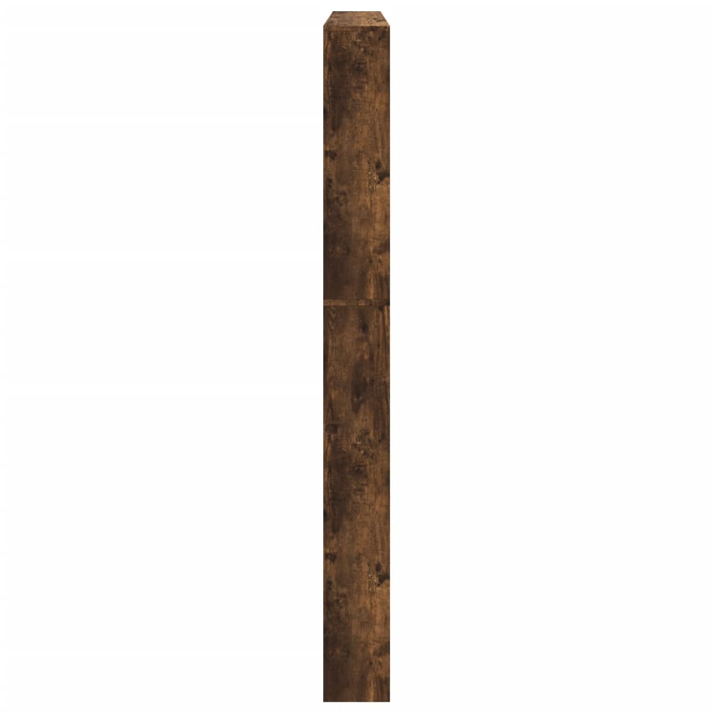 Schuhschrank Mit Spiegel 5 Fächer 63X17X169,5 Cm Räuchereiche