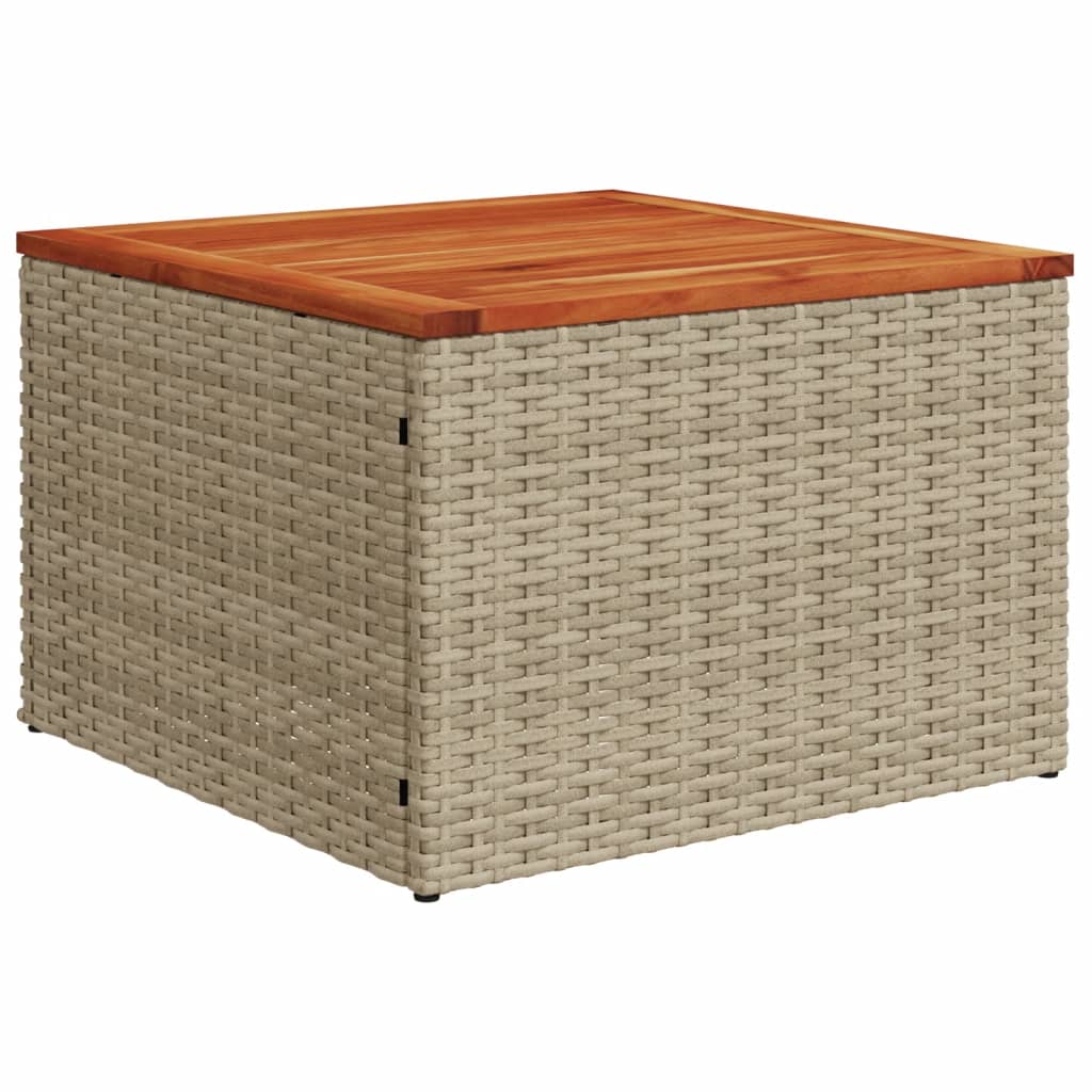 6-Tlg. Garten-Sofagarnitur Mit Kissen Beige Poly Rattan