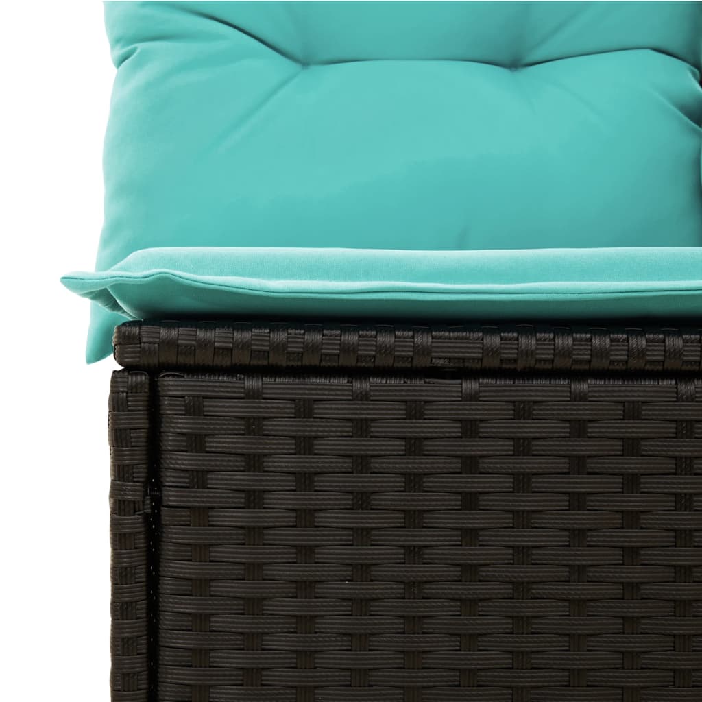 10-Tlg. Garten-Sofagarnitur Mit Kissen Poly Rattan