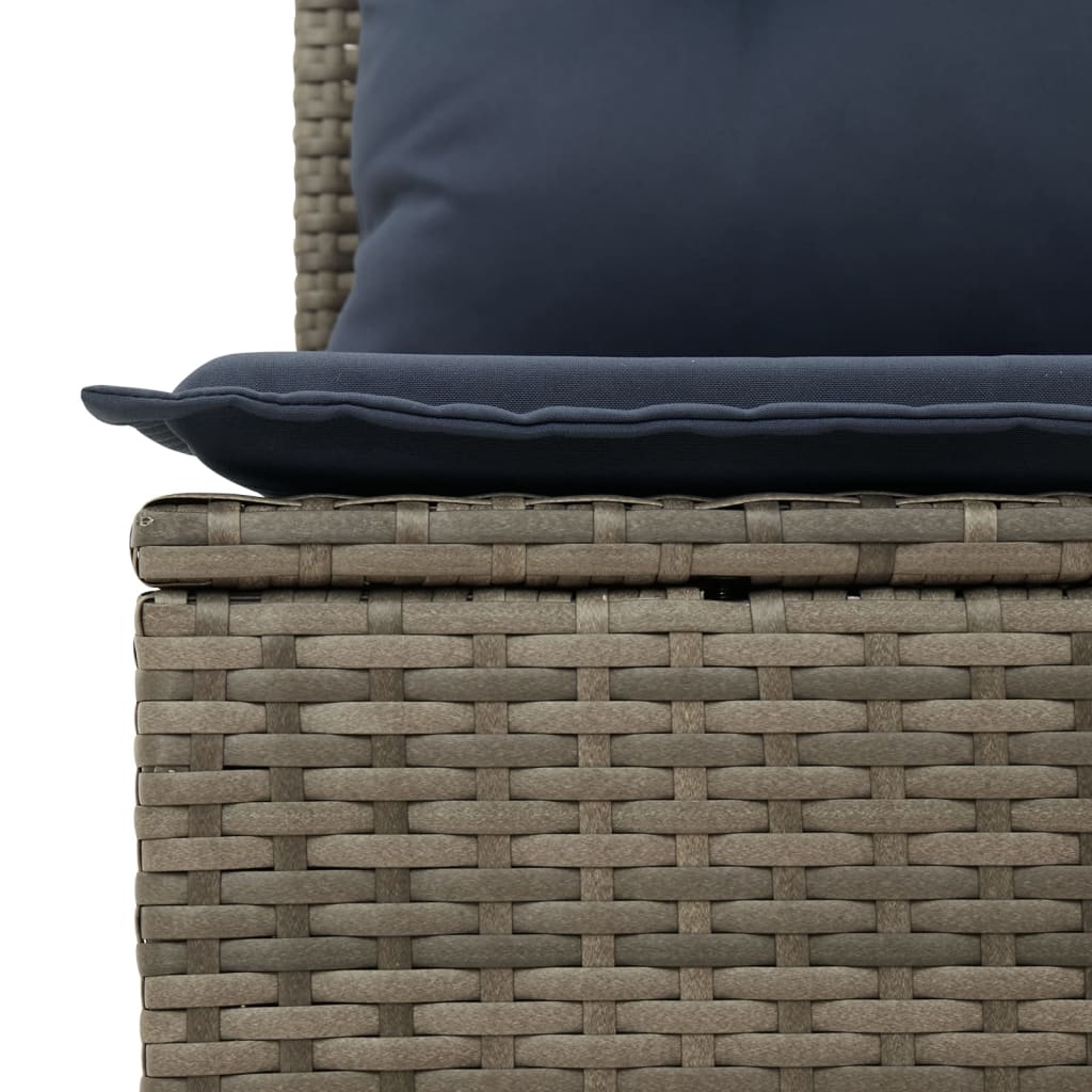 7-Tlg. Garten-Sofagarnitur Mit Kissen Poly Rattan