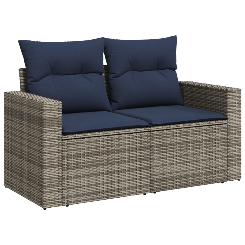 13-Tlg. Garten-Sofagarnitur Mit Kissen Poly Rattan