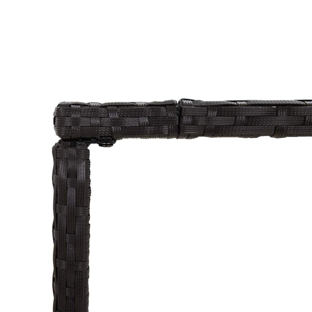 5-Tlg. Gartenbar-Set Mit Kissen Schwarz Poly Rattan