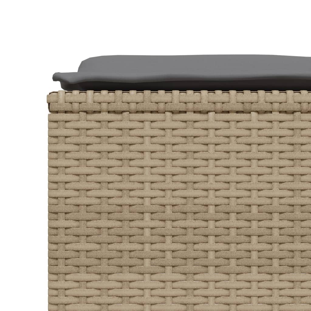 5-Tlg. Garten-Sofagarnitur Mit Kissen Beige Poly Rattan