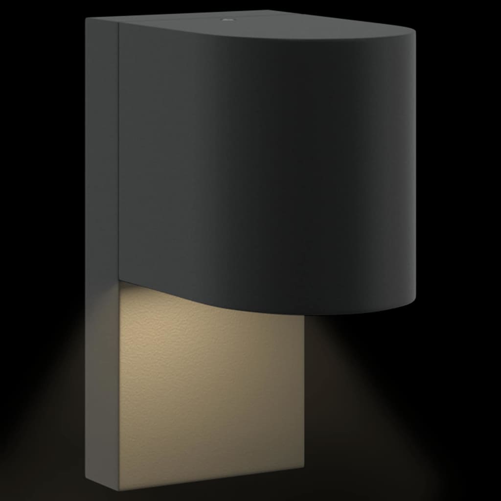 Außenwandleuchte Schwarz 12 X 7 X 15 Cm Edelstahl