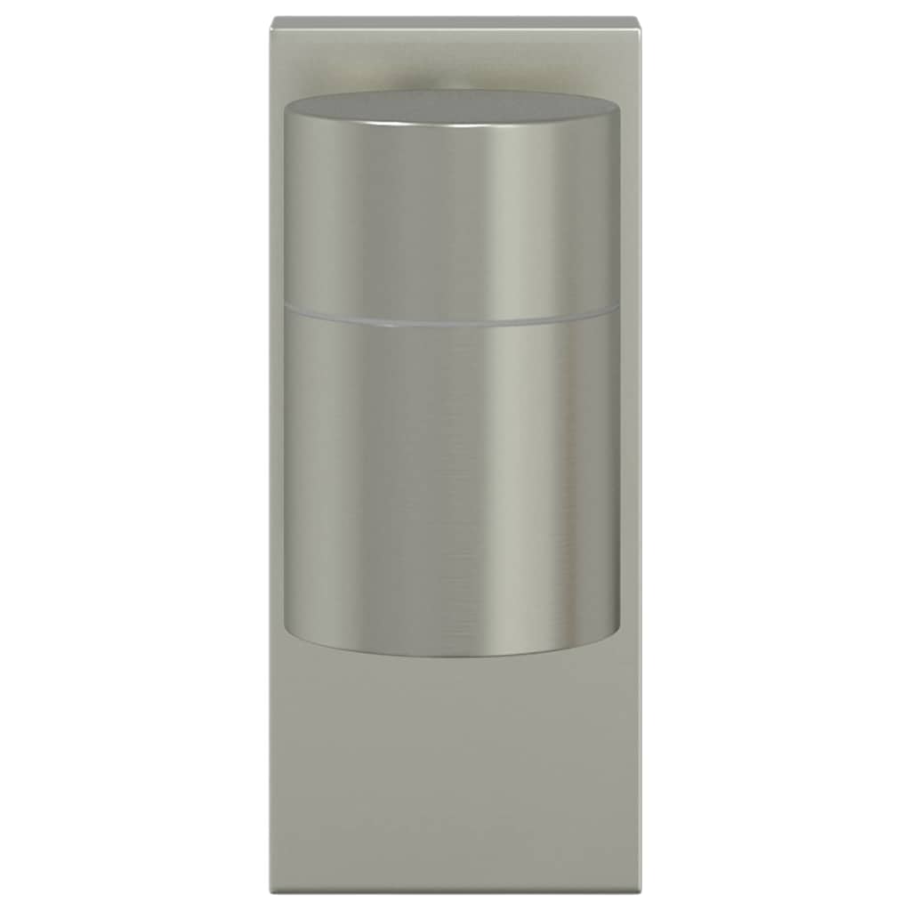 Außenwandleuchte Silber 6,5 X 10,5 X 16 Cm Und Glas