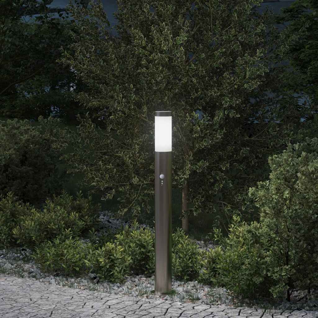 Pollerleuchte Mit Sensor 80 Cm Edelstahl Ip44