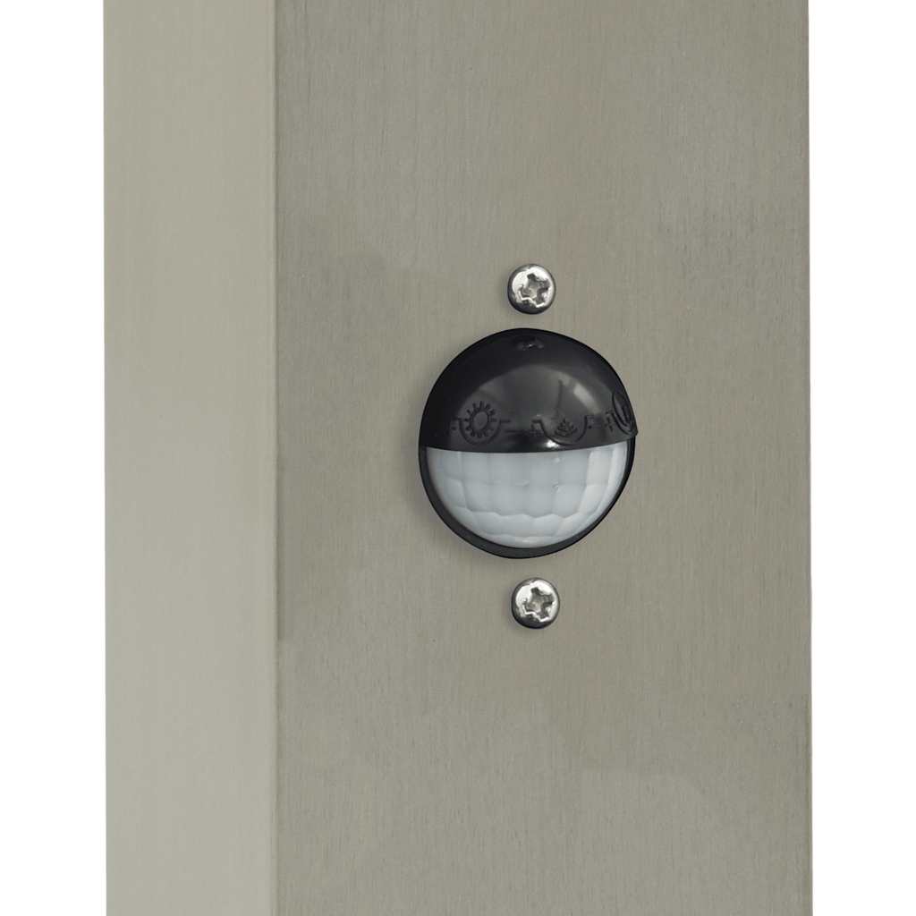 Pollerleuchten Mit Sensor&Steckdose 3 Stk. 80 Cm Edelstahl Ip44