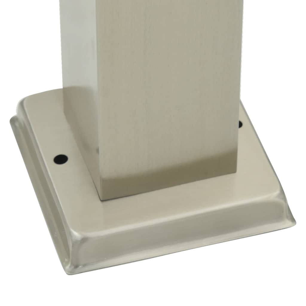 Pollerleuchten Mit Sensor&Steckdose 3 Stk. 80 Cm Edelstahl Ip44