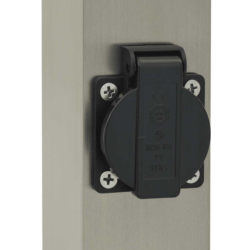 Pollerleuchte Mit Sensor Und Steckdose 110 Cm Edelstahl Ip44